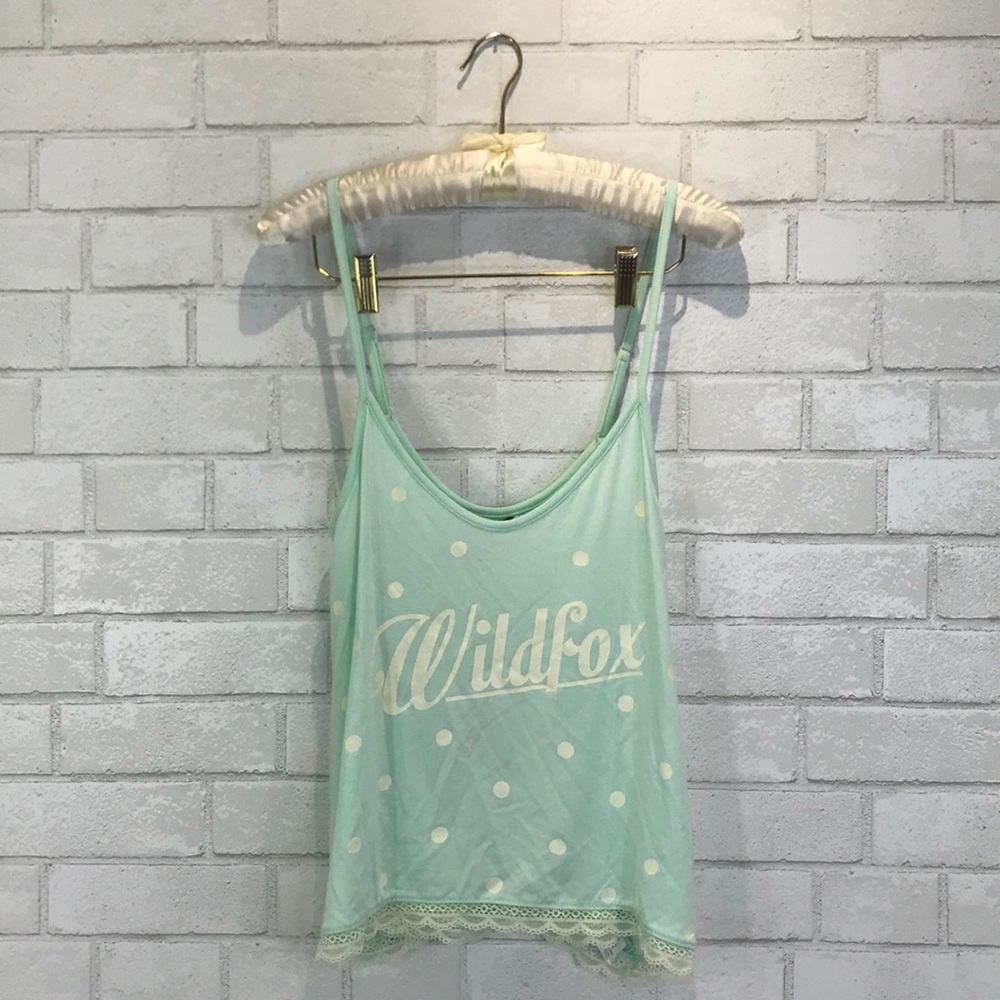 NWT WILDFOX Polka Dot Cropped Tank Top